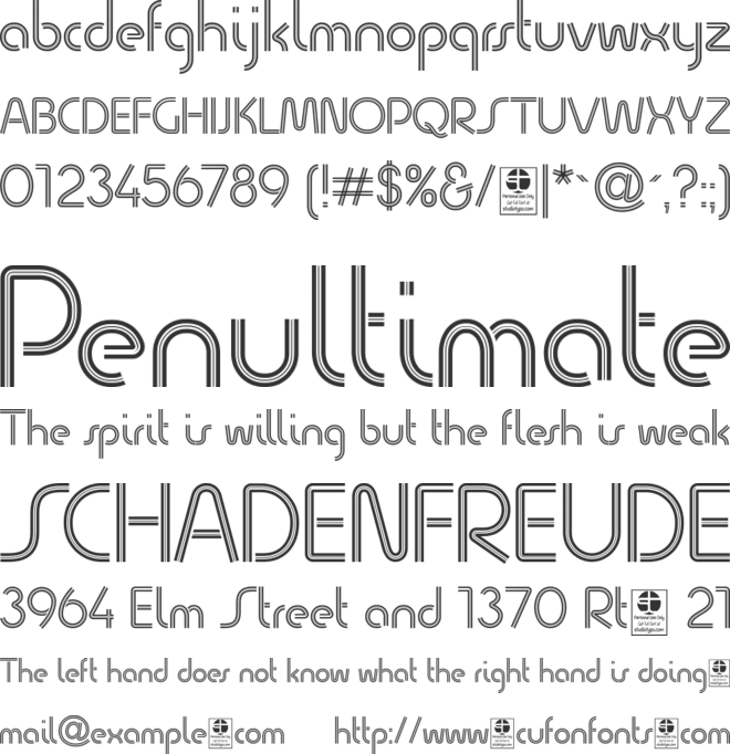 Quesat Striped Demo font preview