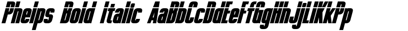 Phelps Bold Italic font