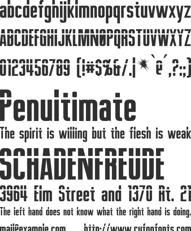 Phelps font preview