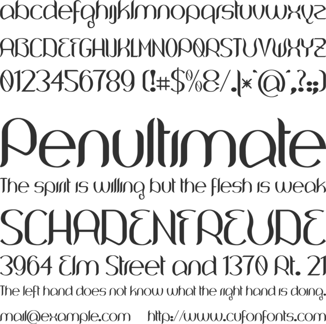 Wouliane font preview