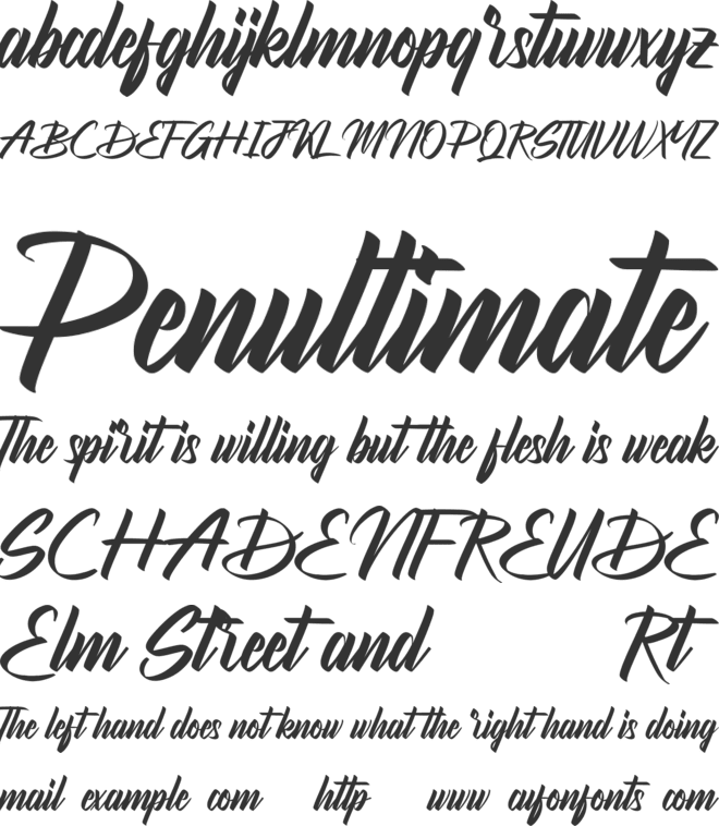 Dreamtimes Demo font preview