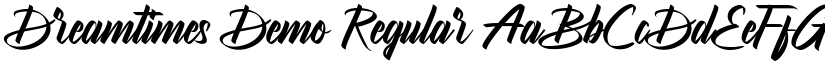Dreamtimes Demo Regular font