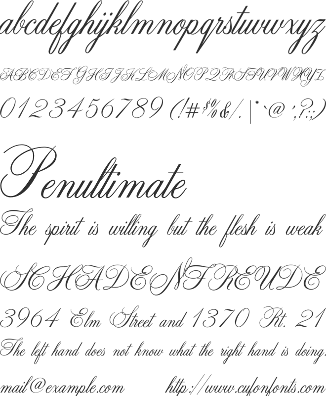 ZenithCP font preview