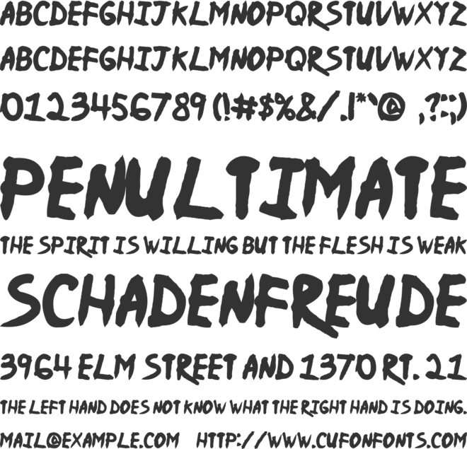 Ninja Naruto font preview