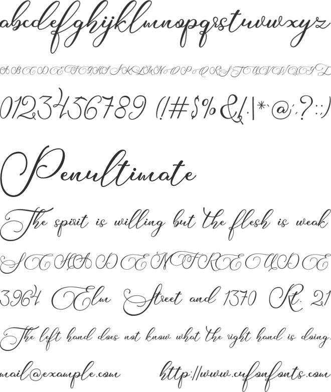 Harlfiney font preview
