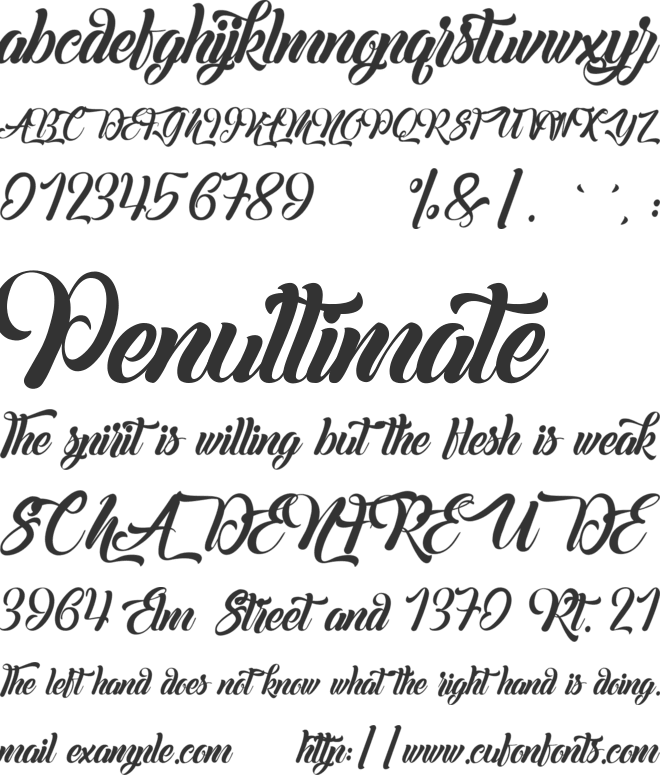 Margueritas font preview