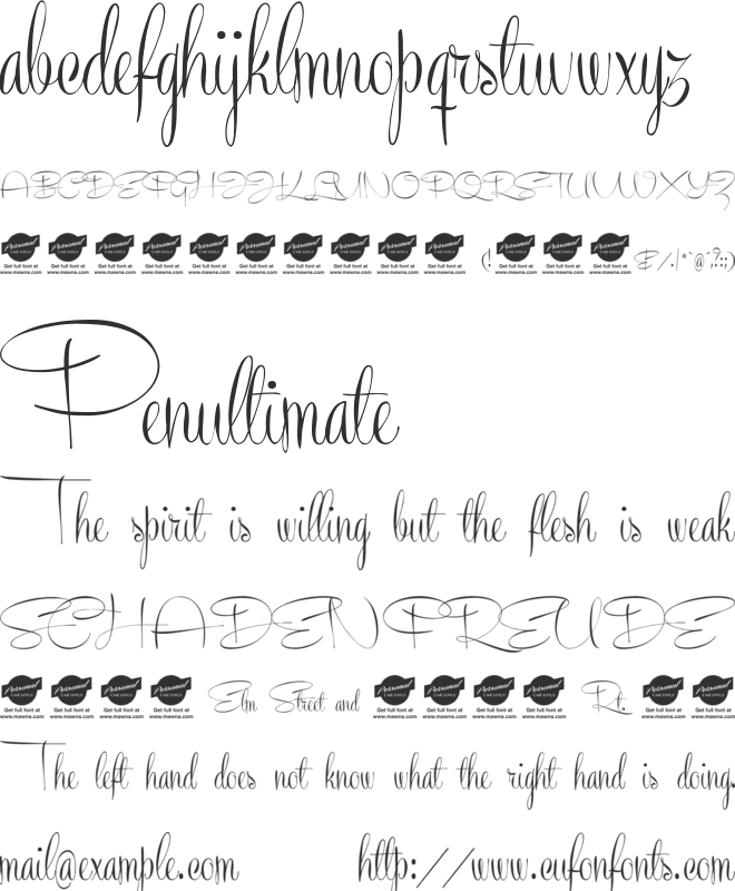 Recorda Script Personal Use Only font preview