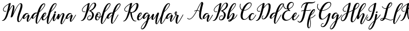 Madelina Bold Regular font