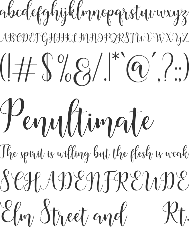 Madelina font preview
