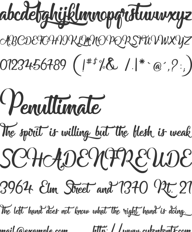 Marguaritas font preview