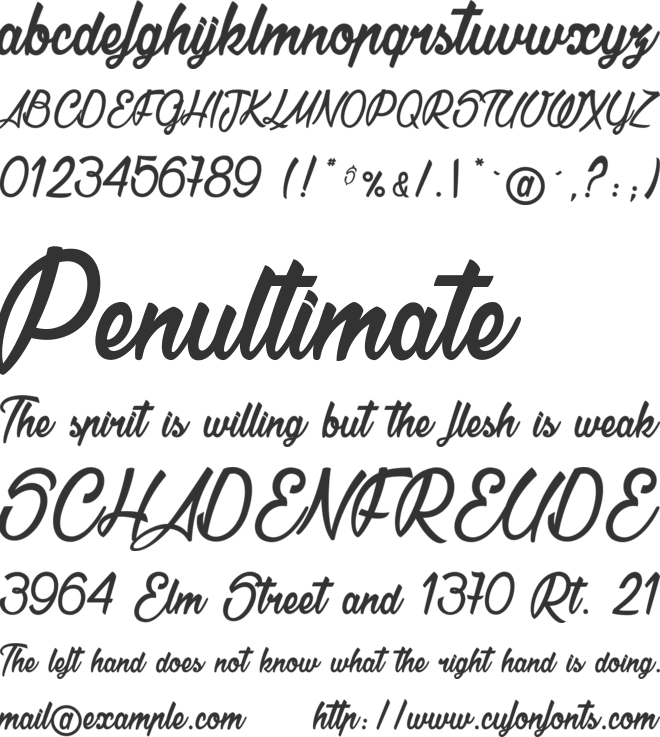 La Cithare_PersonalUseOnly font preview