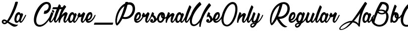 La Cithare_PersonalUseOnly Regular font