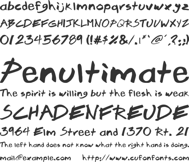 Brook 23 font preview