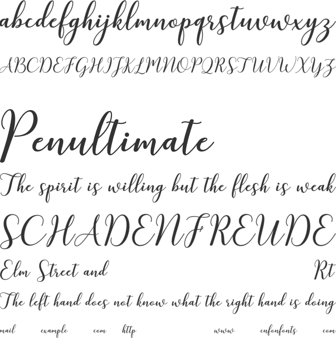 kissita demo font preview