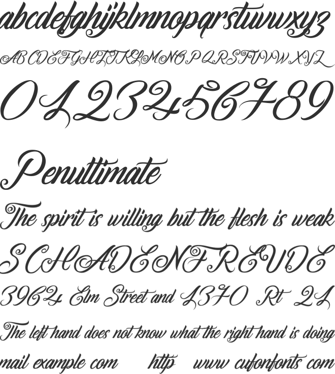 Fire on the Mountain font preview