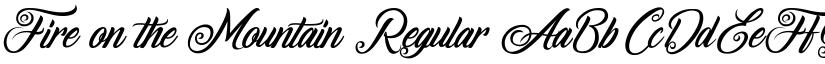 Fire on the Mountain Regular font