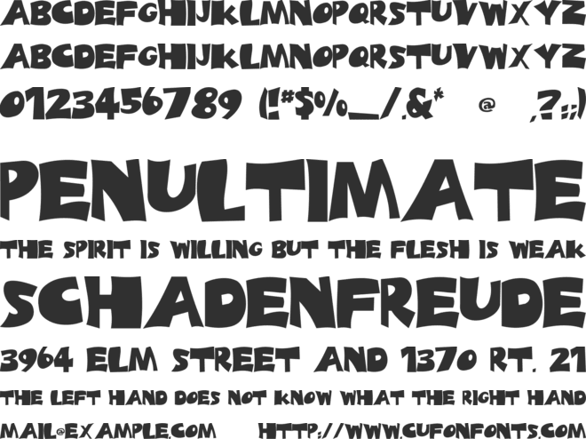 Blades font preview