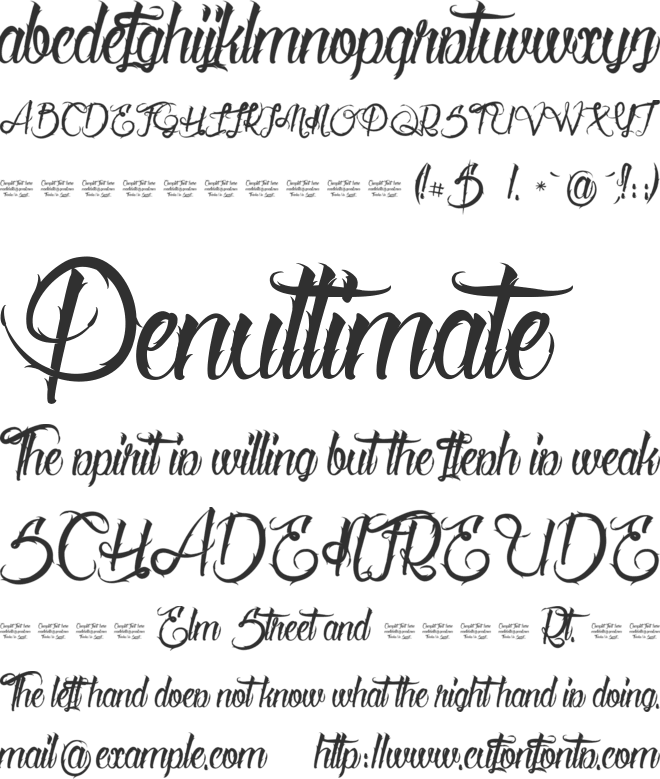 Serval font preview