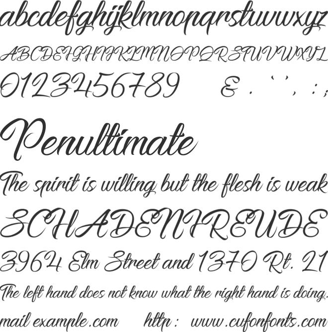 Pictorial Signature font preview