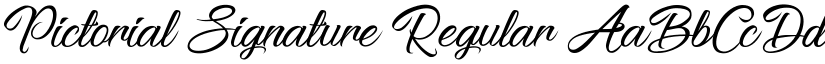 Pictorial Signature Regular font