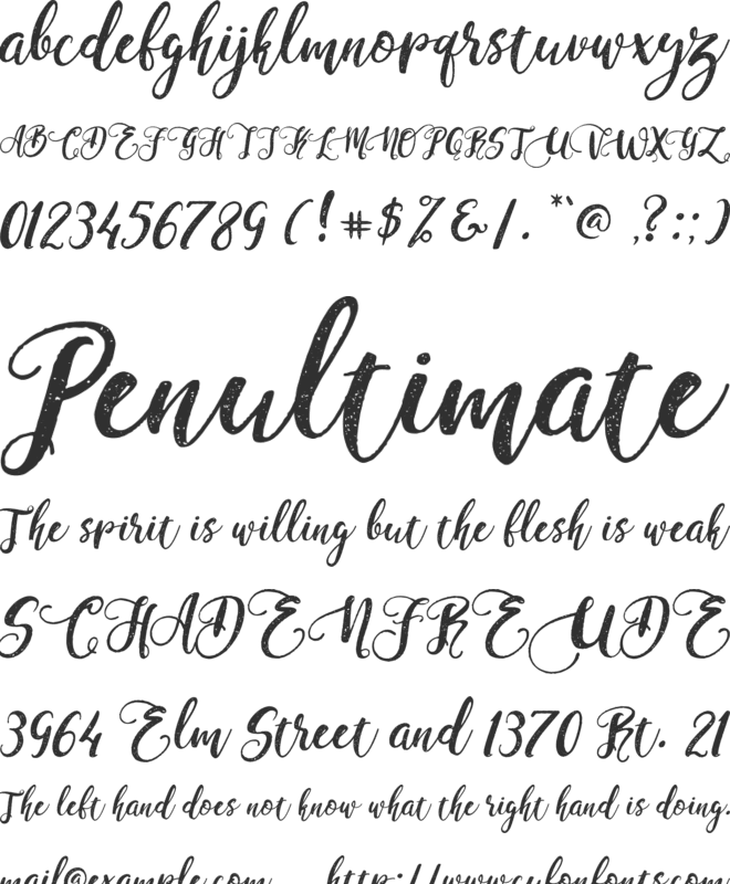 Perfume Classic Demo Version font preview