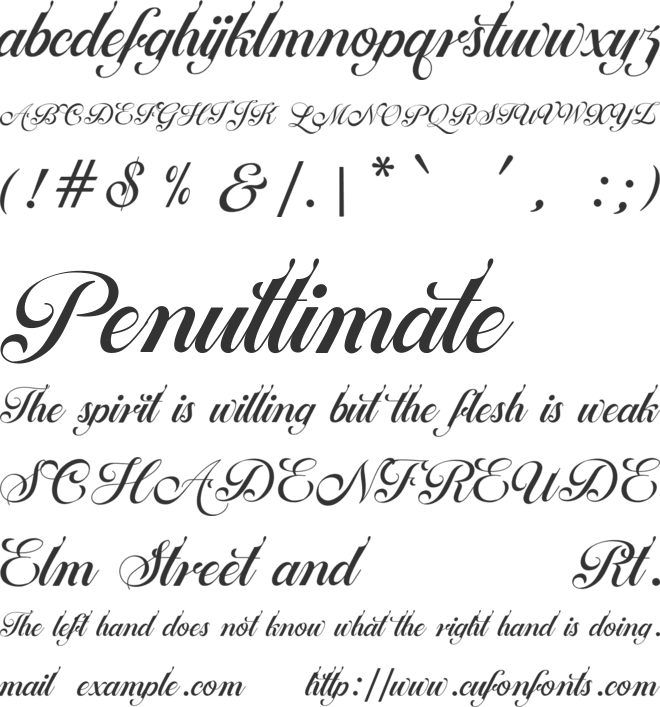 Ballegra font preview