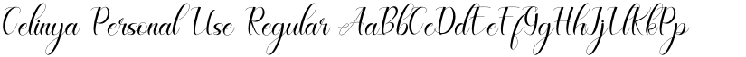 Celinya Personal Use Regular font