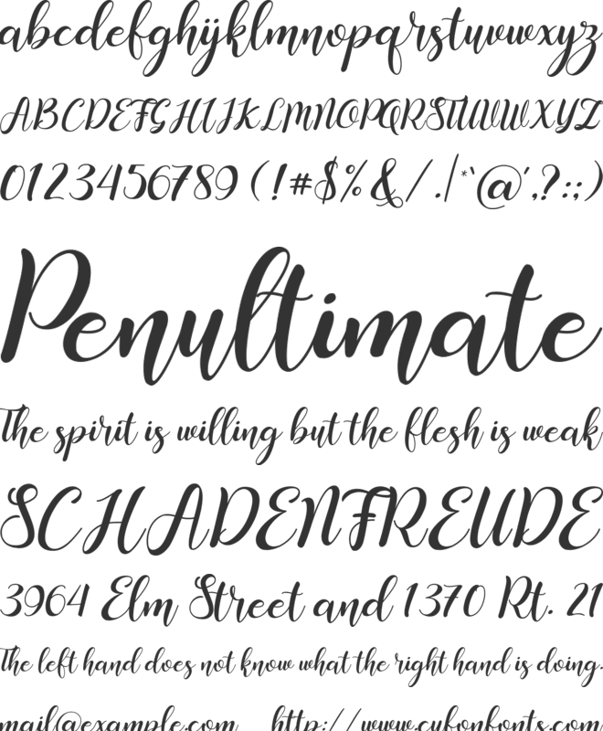Babyola font preview