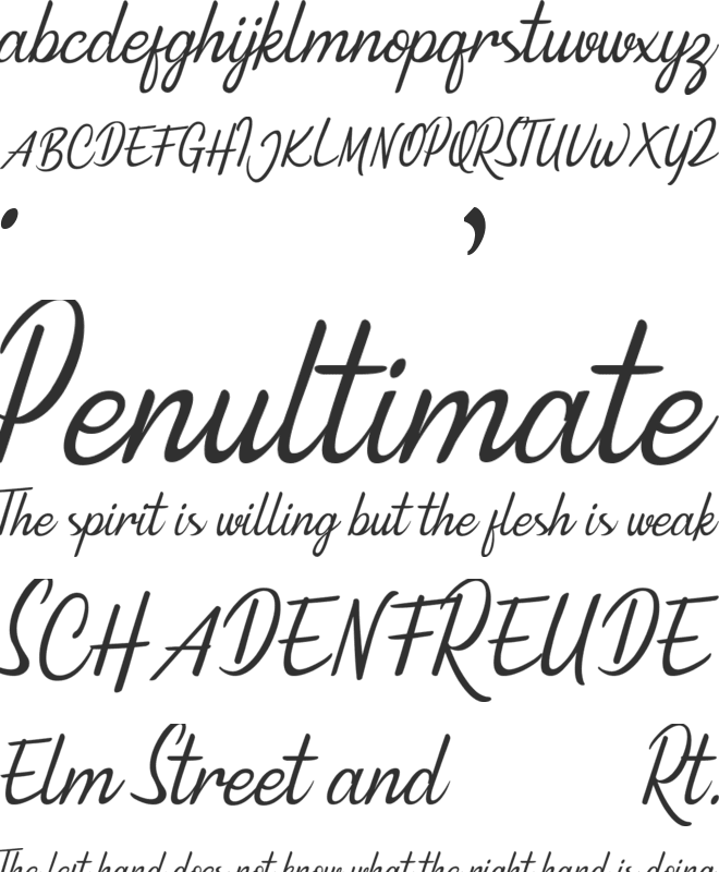Minnie Queen font preview