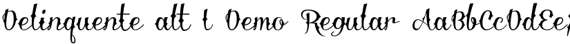 Delinquente alt I Demo Regular font