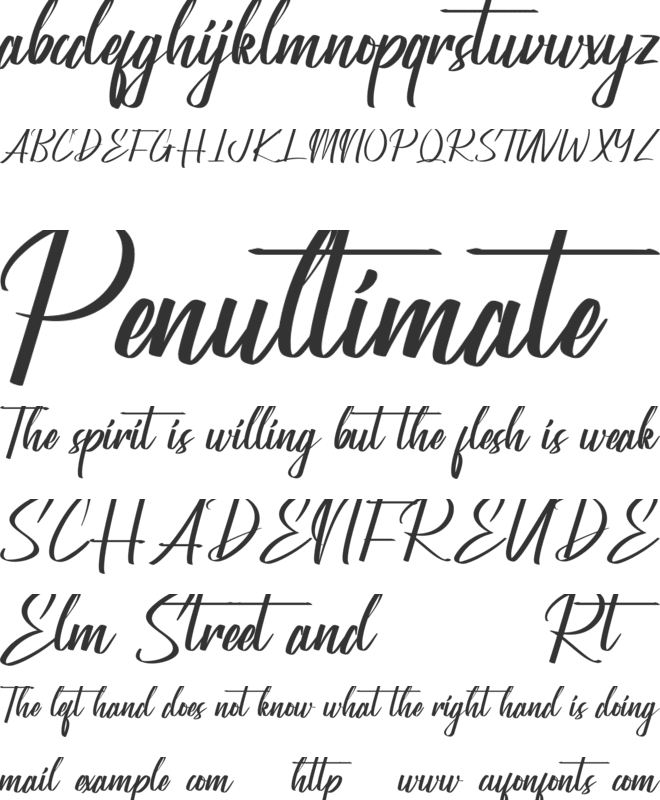 Classmates Demo font preview