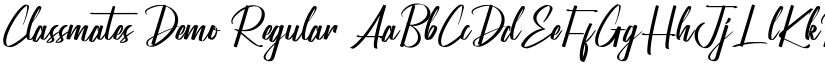 Classmates Demo Regular font