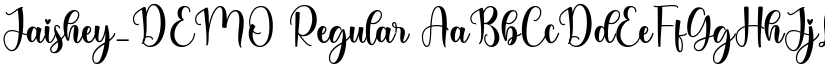 Jaishey_DEMO Regular font