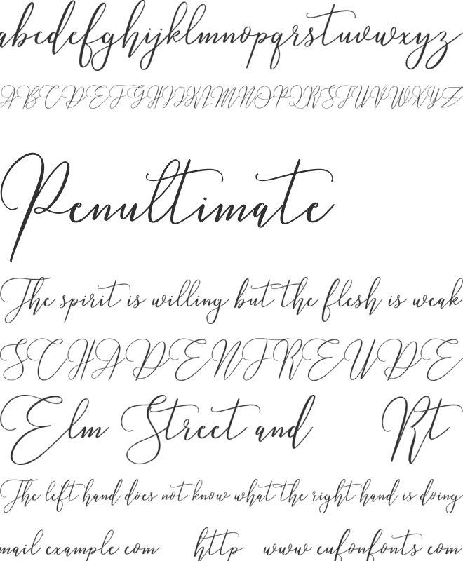 Love Hewits font preview