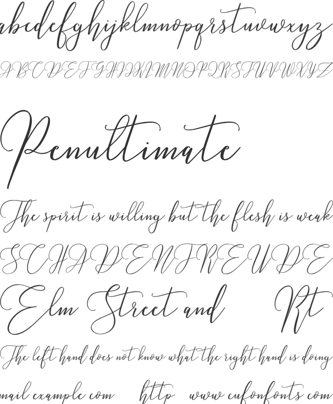 Love Hewits font preview