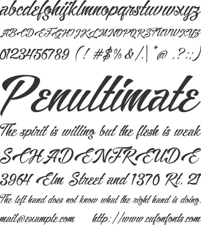 Alisandra Demo font preview