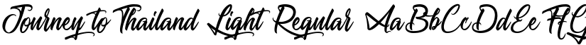 Journey to Thailand Light Regular font