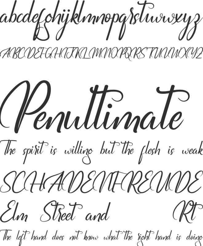 Flowering Demo font preview