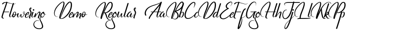 Flowering Demo Regular font