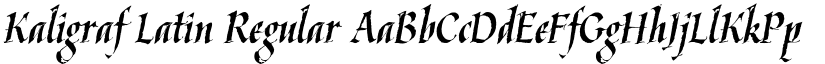 Kaligraf Latin Regular font
