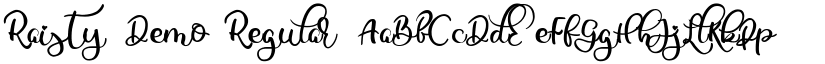 Raisty Demo Regular font