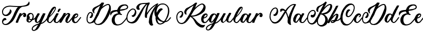 Troyline DEMO Regular font