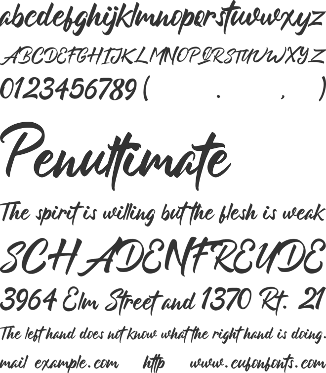 Backabon font preview