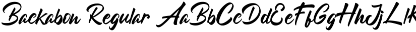 Backabon Regular font