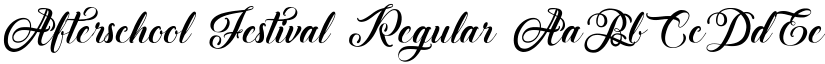Afterschool Festival Regular font