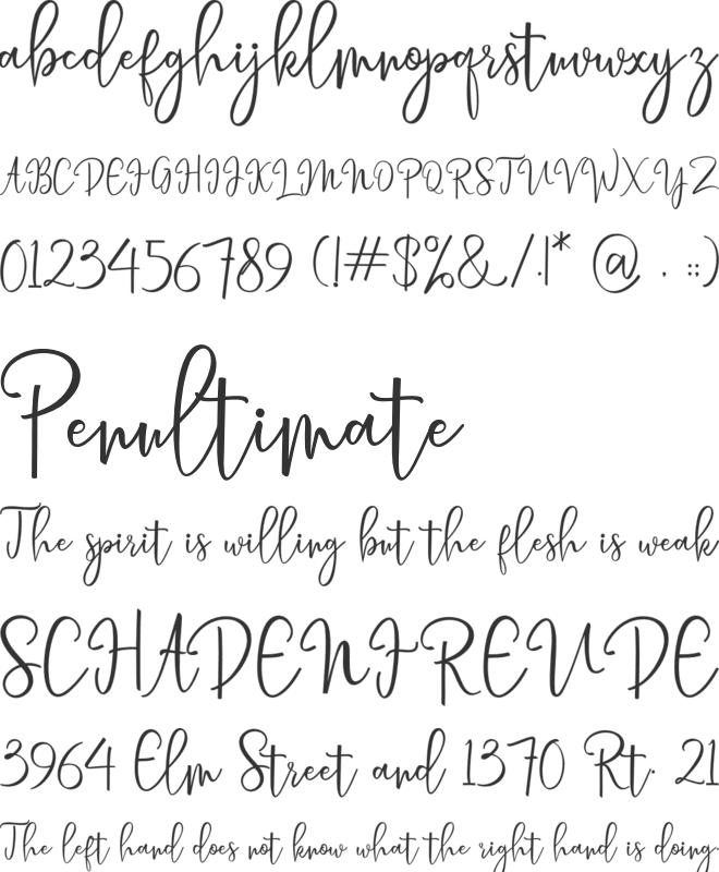 laneisha font preview
