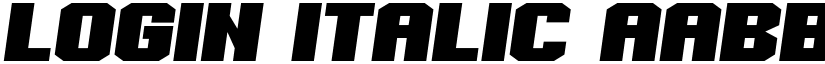 Login Italic font