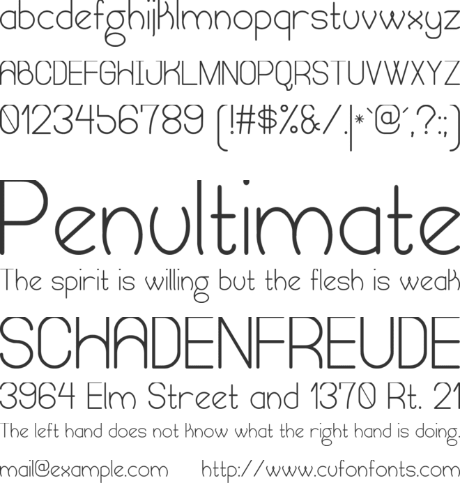 Humongous of Eternity St font preview