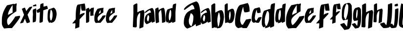Exito Free Hand font download