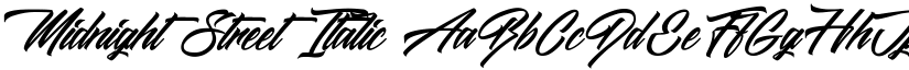 Midnight Street Italic font